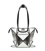 Silver Geometric Women Messenger Bag - MaviGadget