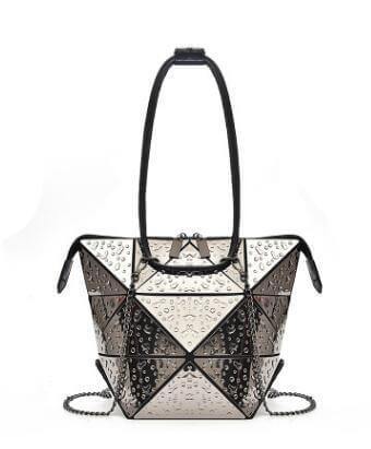 Silver Geometric Women Messenger Bag - MaviGadget