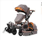 Luxury 3 in 1 Portable Higher Land-scape Carriage Foldable Baby Stroller - MaviGadget