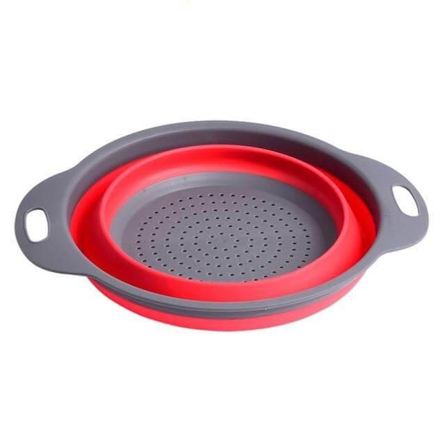 Foldable Silicone Colander Fruit Vegetable Washing Basket - Image 4