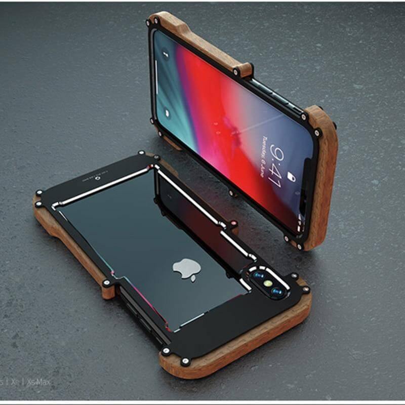 Wood Aluminum Frame Bumper iPhone Case - Image 0