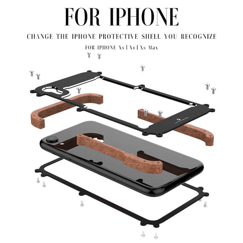 Wood Aluminum Frame Bumper iPhone Case