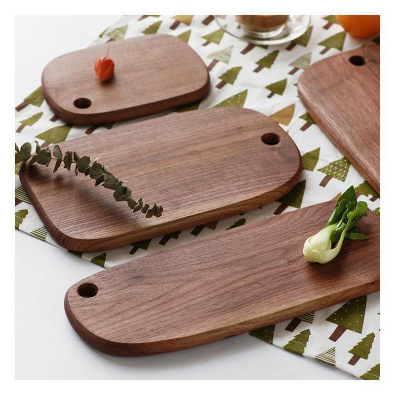 Japanese-style Walnut/Beech special-shaped Solid Wood Cutting Board - Image 0