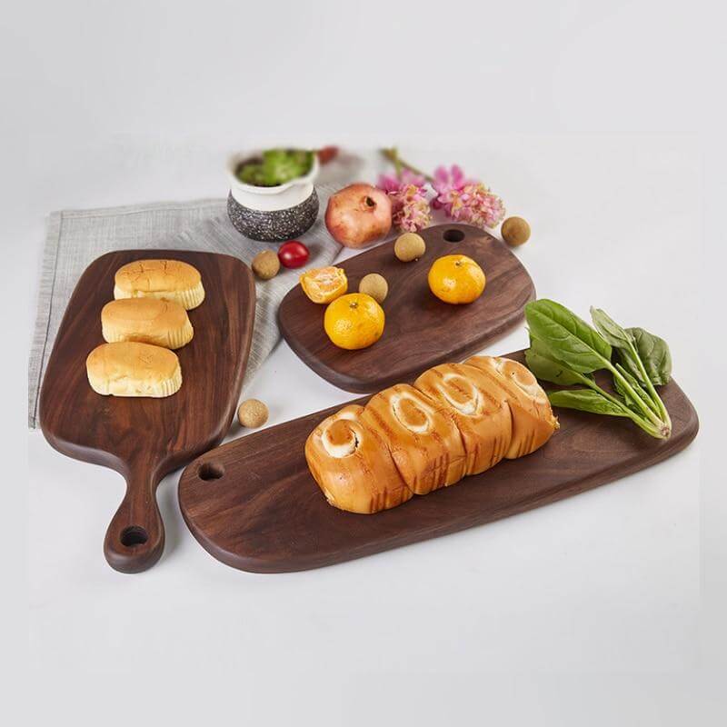Japanese-style Walnut/Beech special-shaped Solid Wood Cutting Board - Image 2