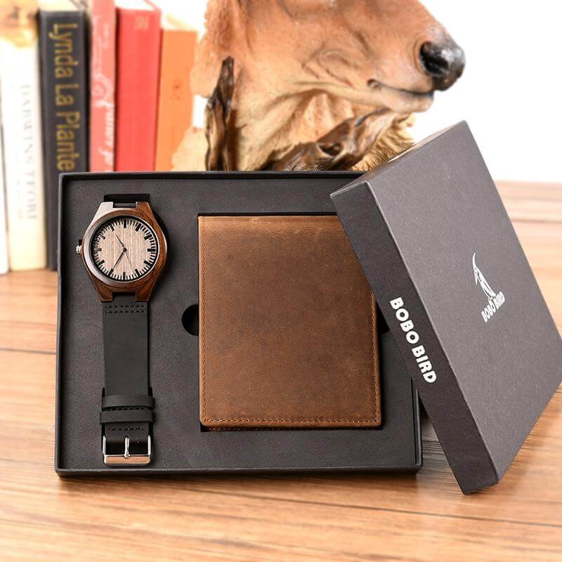 Personalized Men Watch and Wallet Gift Set