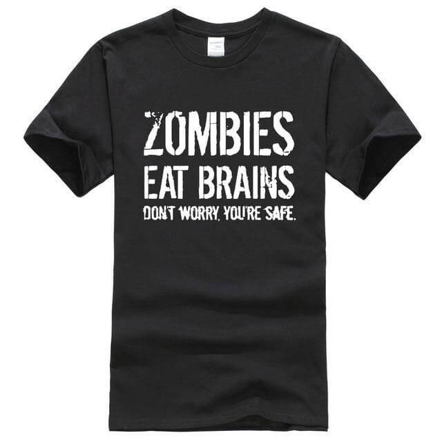 Zombies Eat Brains Funny T-shirt - Image 2