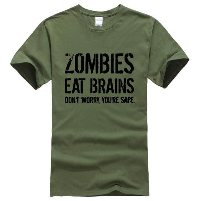 Zombies Eat Brains Funny T-shirt - Image 9