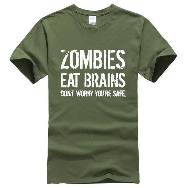 Zombies Eat Brains Funny T-shirt - Image 10