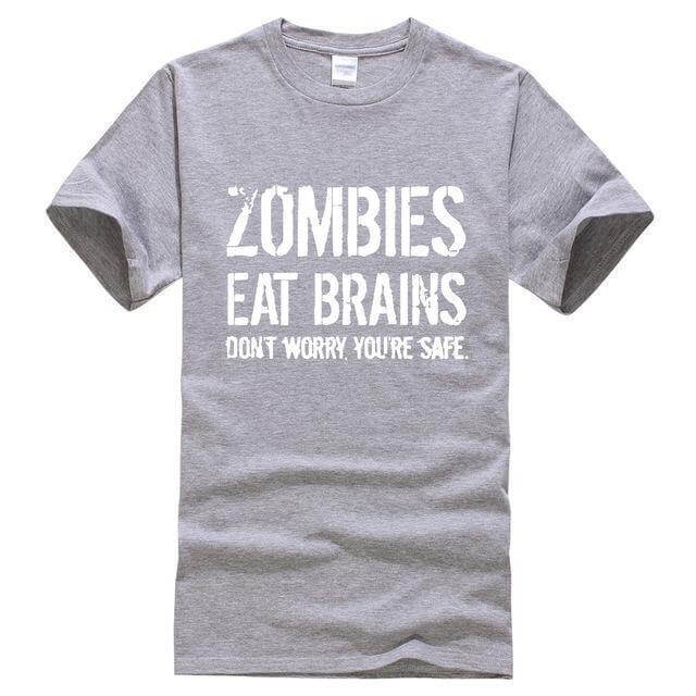 Zombies Eat Brains Funny T-shirt - Image 15