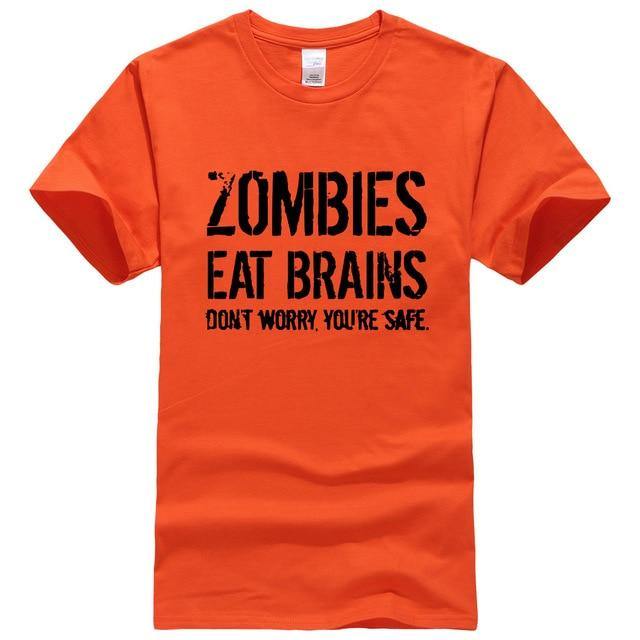 Zombies Eat Brains Funny T-shirt - MaviGadget