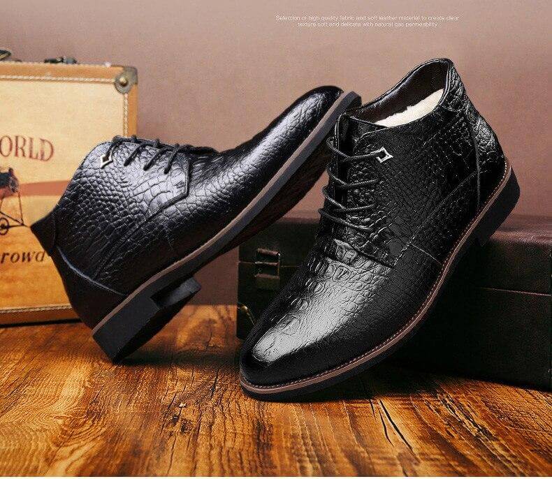Leather Warm Thick Men Winter Boots - Image 5