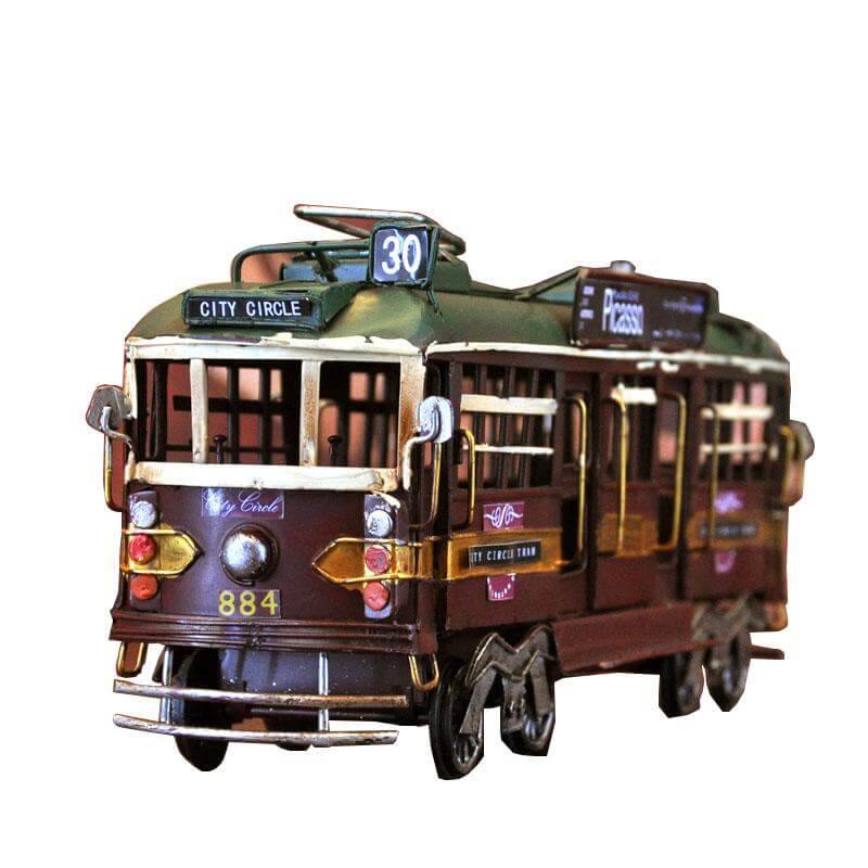 Creative Unique Handmade Vintage Iron Tram Decoration - Image 0