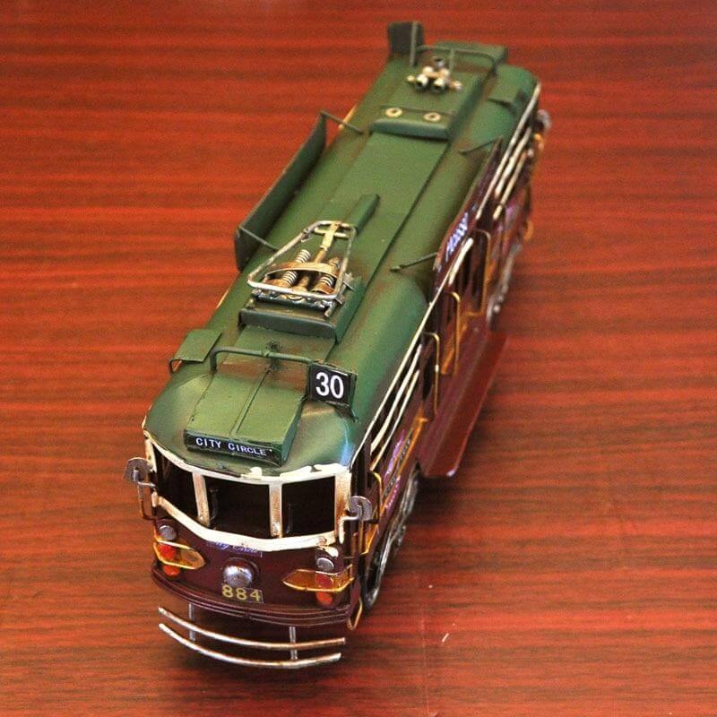 Creative Unique Handmade Vintage Iron Tram Decoration - Image 2