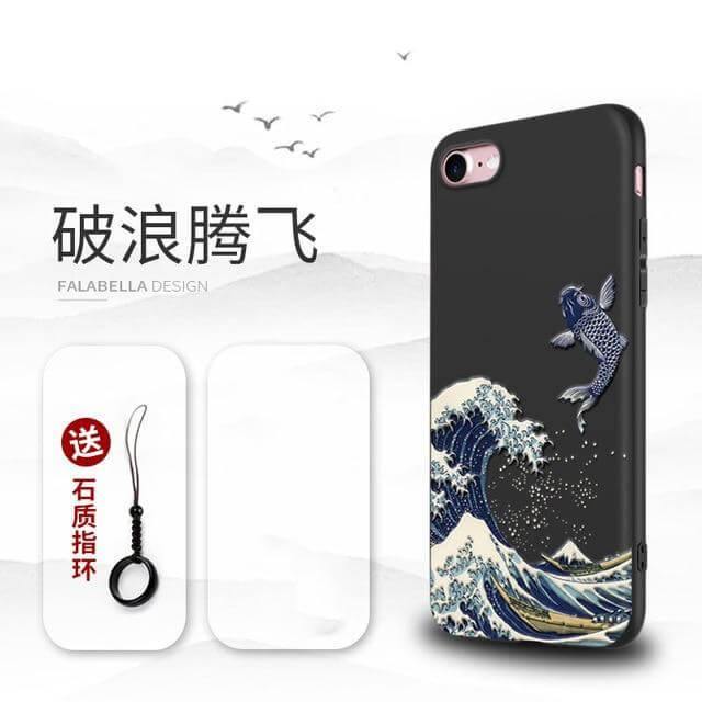 3D Giant Japanese Art iPhone Cases