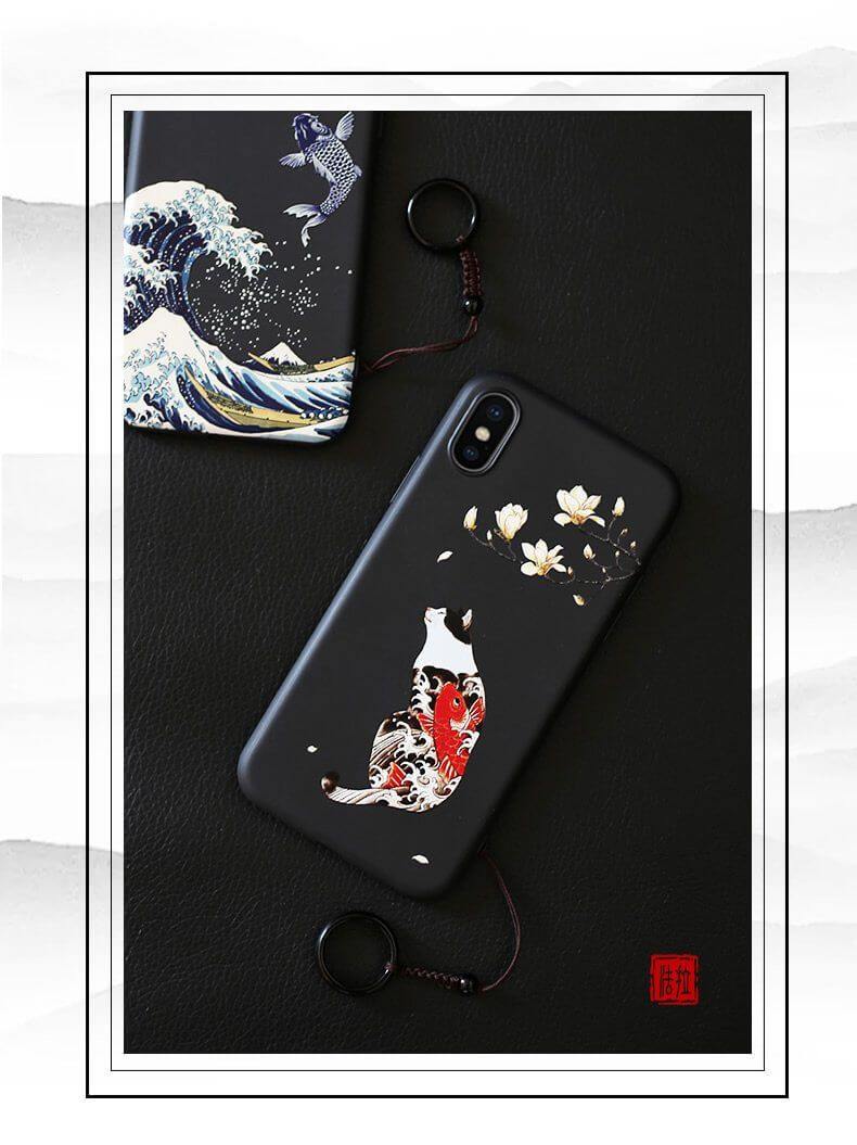 3D Giant Japanese Art iPhone Cases