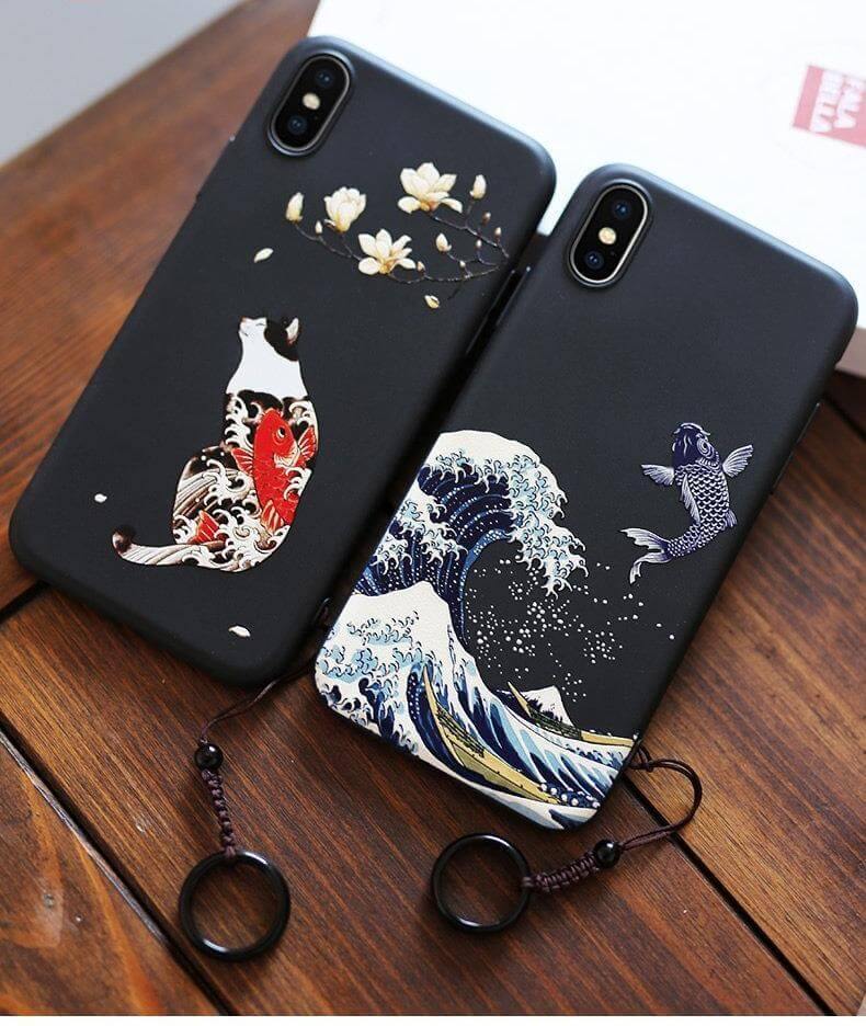 3D Giant Japanese Art iPhone Cases