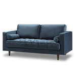 Bente Tufted Velvet Loveseat 2-Seater Sofa - Light Blue - MaviGadget