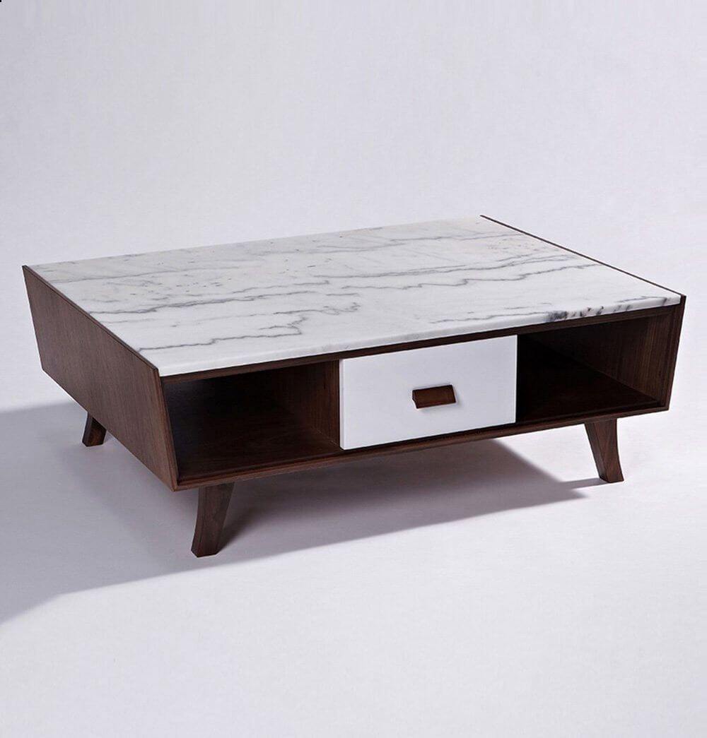 Luxury Vera Wood & Marble Coffee Table