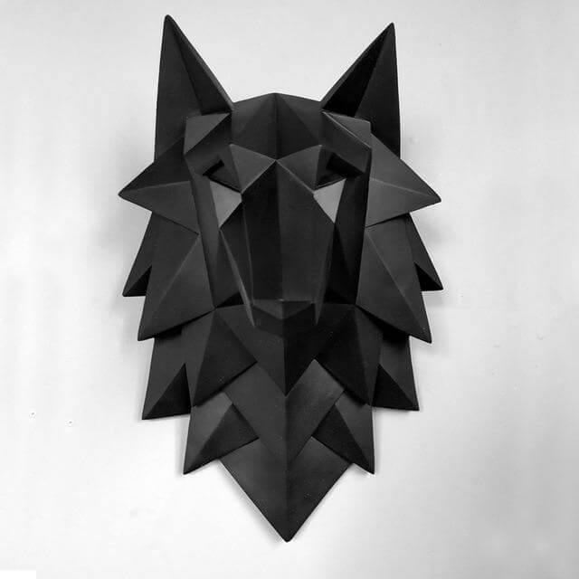 3D Statue Wolf Head Sculpture Home Decor - Image 7