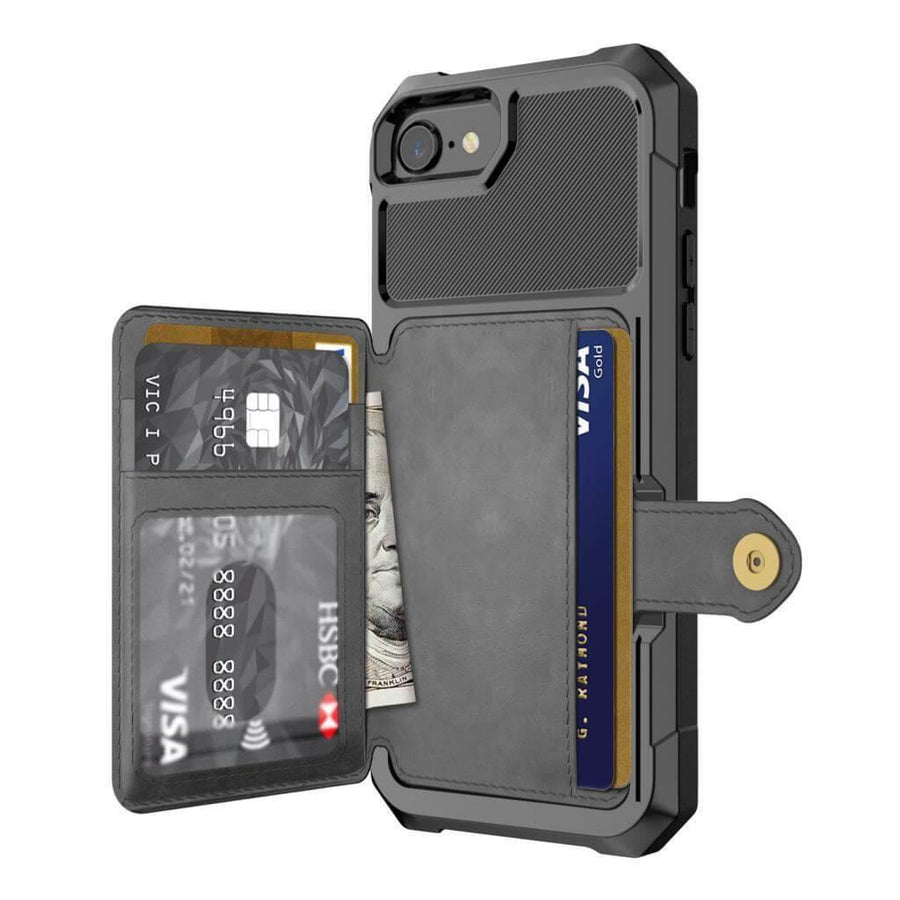 Luxury Leather Buckle Wallet Case for iPhone - Image 2