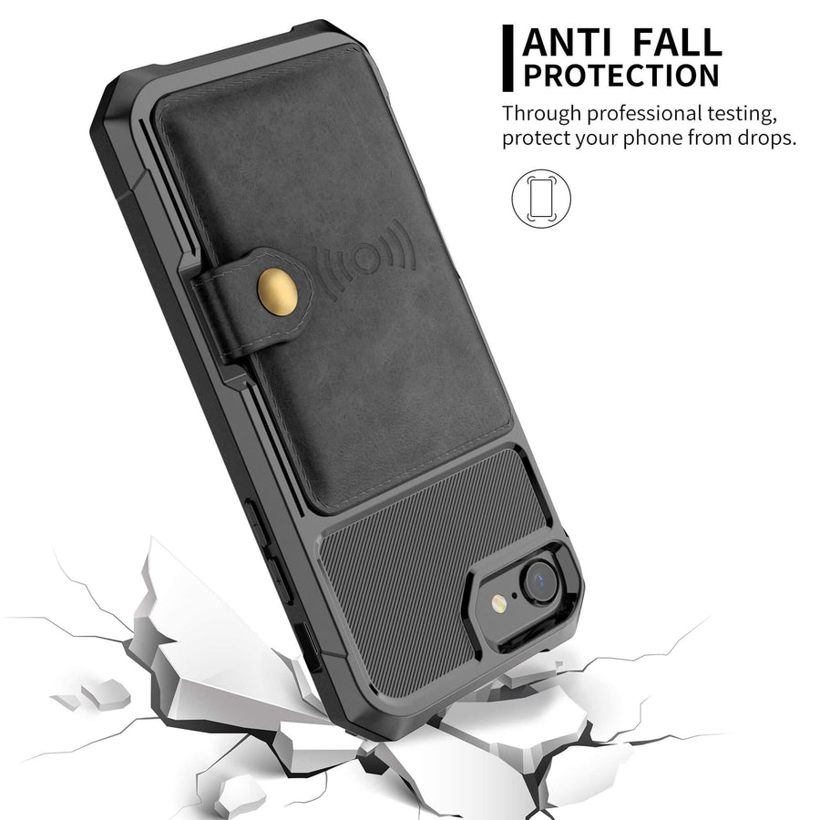 Luxury Leather Buckle Wallet Case for iPhone - Image 9