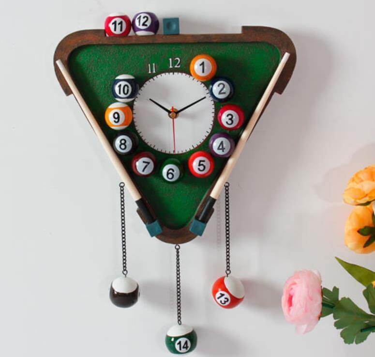 Modern Pool Wall Clock - Image 0