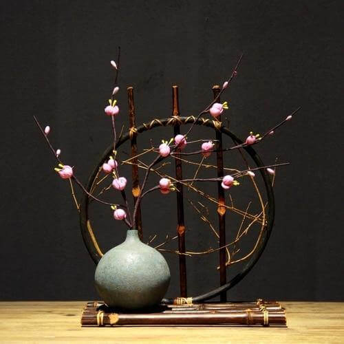 Handmade Bamboo Ceramic Flower Vase - Image 3