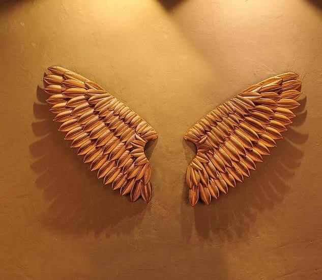 Iron Angel Wings Wall Decor