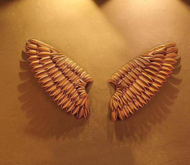 Iron Angel Wings Wall Decor - Image 4