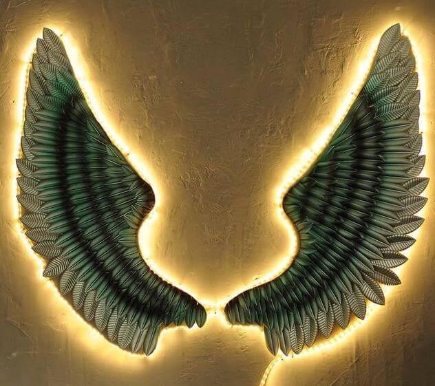 Iron Angel Wings Wall Decor