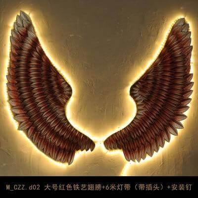 Iron Angel Wings Wall Decor - Image 5
