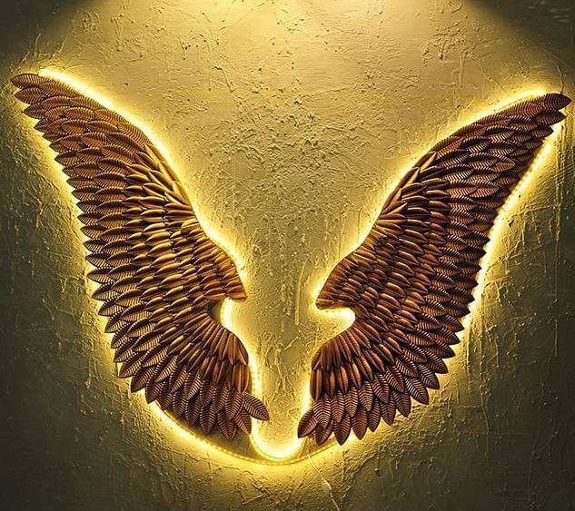 Iron Angel Wings Wall Decor