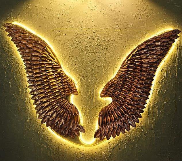 Iron Angel Wings Wall Decor - Image 0