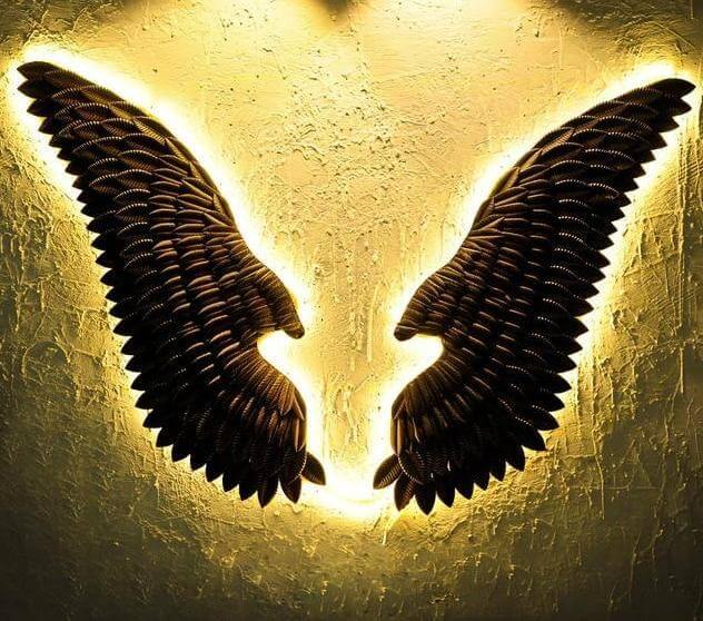 Iron Angel Wings Wall Decor