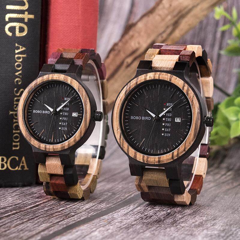 Handmade Wood Colorful Watch - Image 2