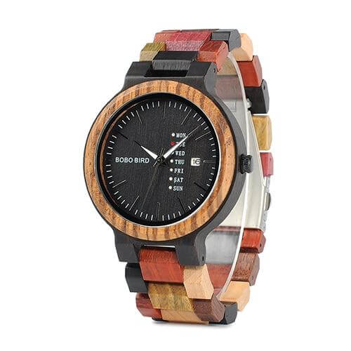 Handmade Wood Colorful Watch - Image 4