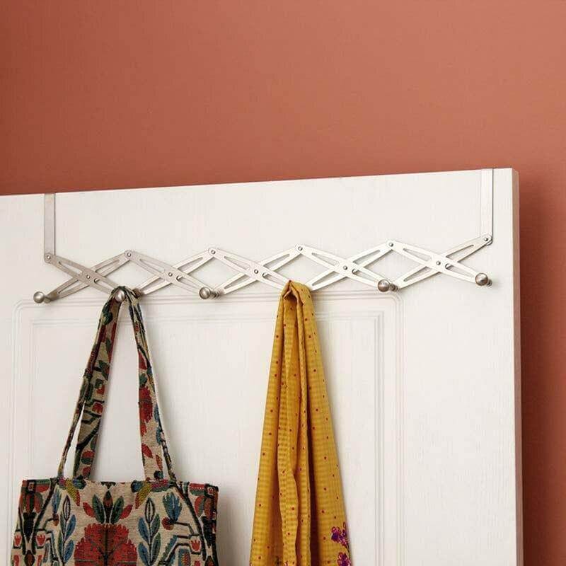 Stainless Steel 6-Hook Flexible Back Door Hanger - Image 0