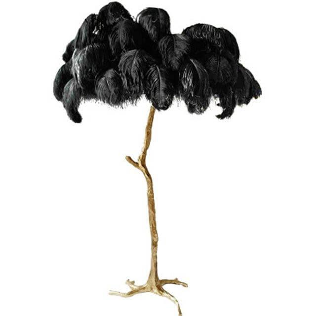 Icelandic Ostrich Feather Tree Lamp - Image 5