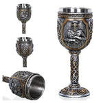 Stainless Steel Skull Gothic Goblet Cocktail Glass