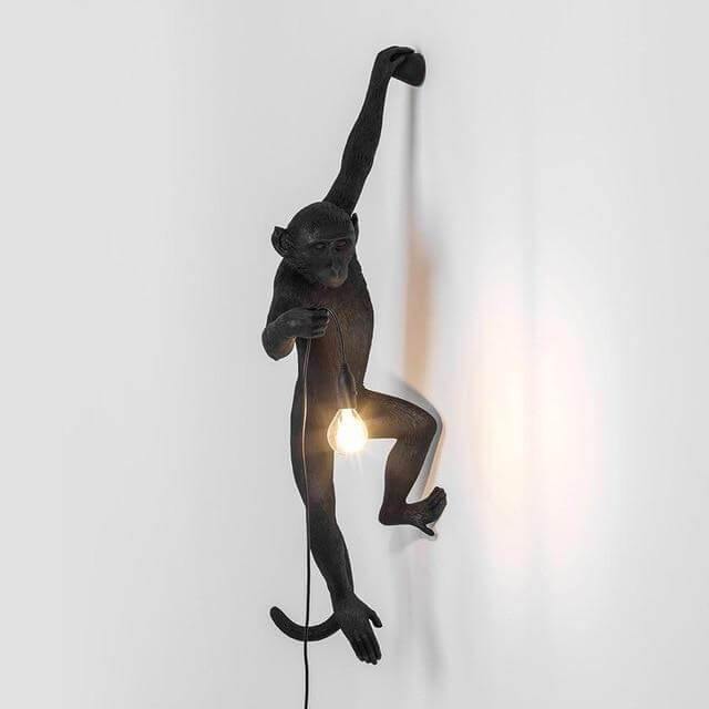 Modern Black Pendant Monkey Lamp - Image 1