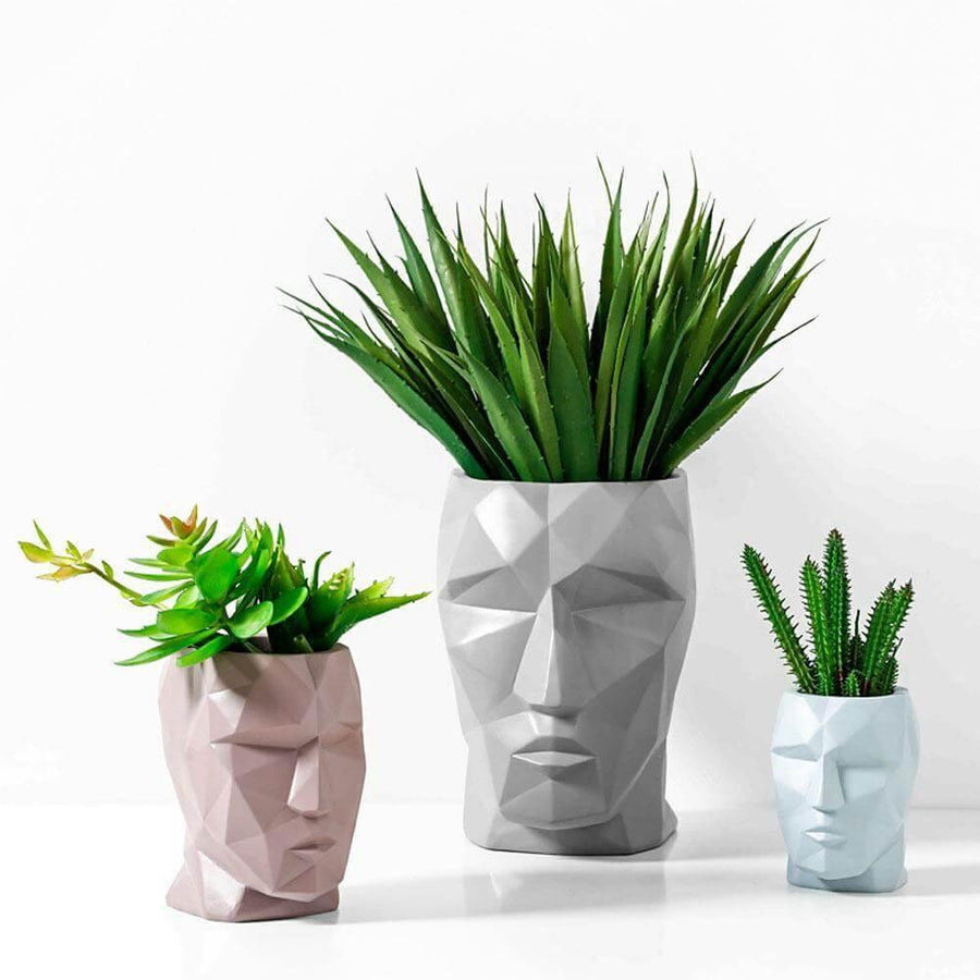 Nordic Style Modeling Geometric Lines People Face Vase Home Modern Decoration - Image 0