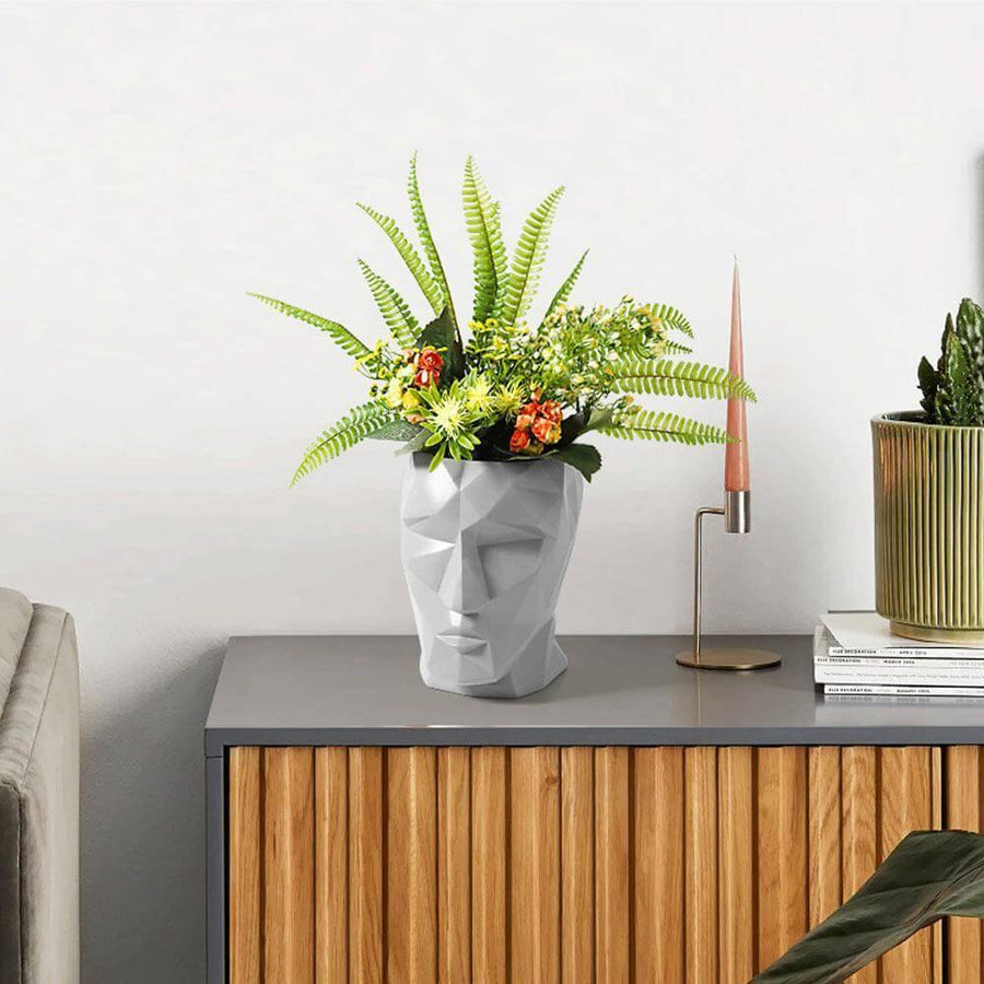 Nordic Style Modeling Geometric Lines People Face Vase Home Modern Decoration - Image 6