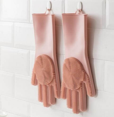 Non-Slip Magic Silicone Cleaning Gloves - Image 1