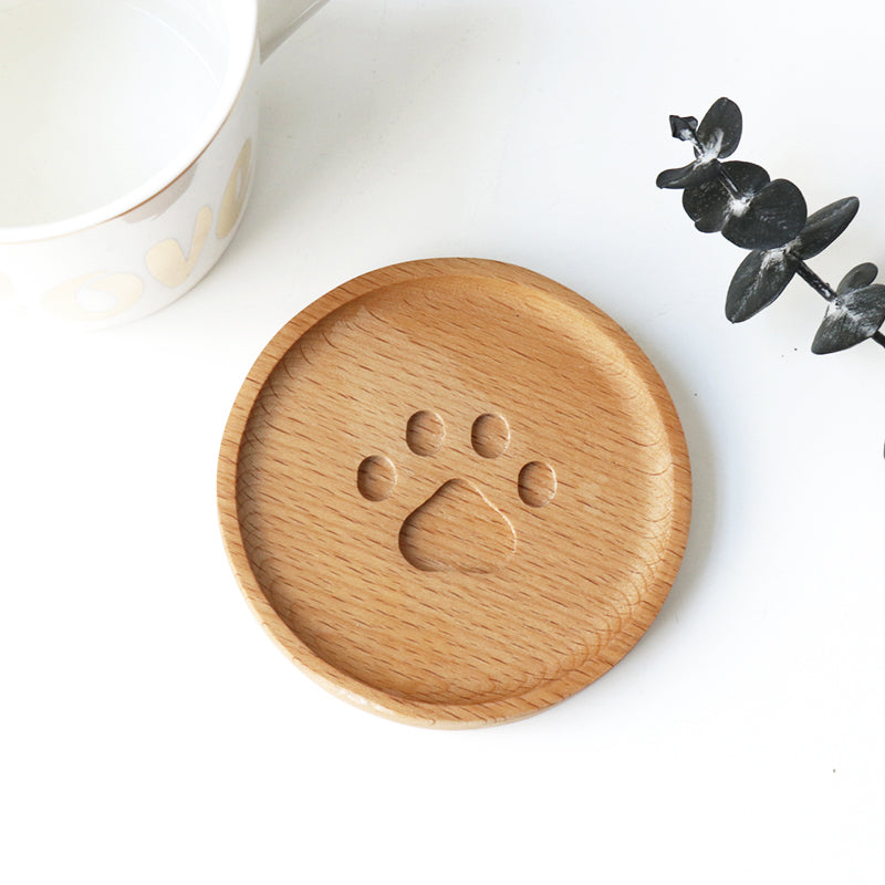 Cute Cat Paw Wooden Coaster - Image 6