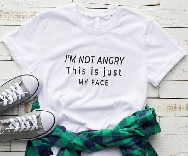 I'm not angry this is just my face Unisex T-shirt - Image 6