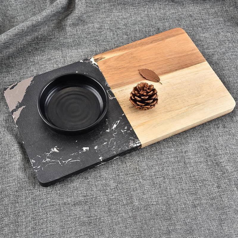Marble & Acacia Wood Cutting Board - Image 0