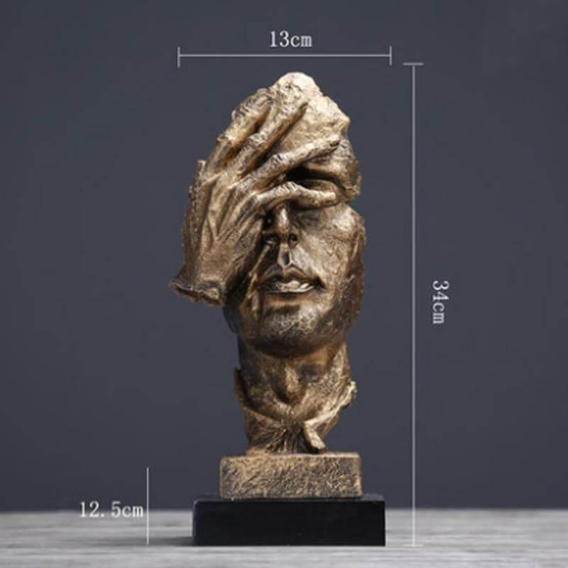 Silence Is Gold Miniature Sculpture - Image 2
