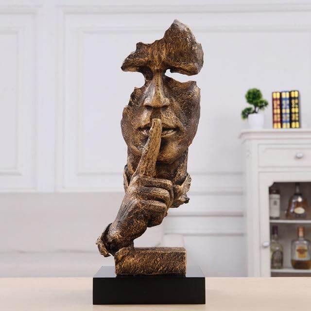Silence Is Gold Miniature Sculpture - Image 5
