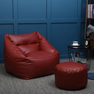 Lazy Sofa Leather Bean Bag - Image 10
