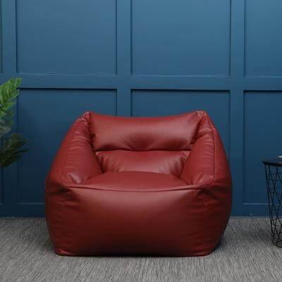 Lazy Sofa Leather Bean Bag